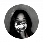 foto em preto e branco de Patrícia Borges, autora do poema Transcender
